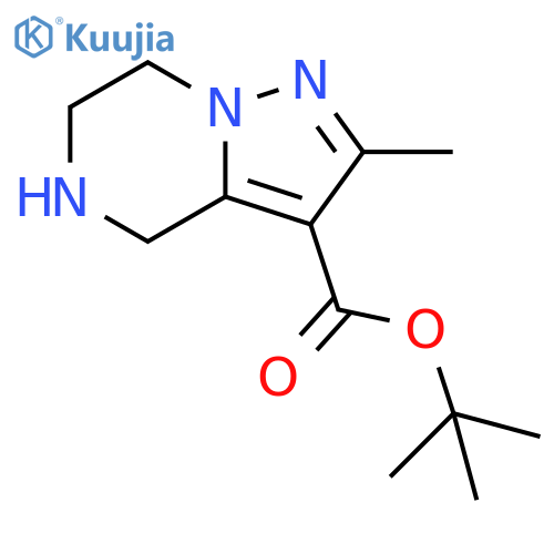 tert-butyl 2-methyl-4H,5H,6H,7H-pyrazolo1,5-apyrazine-3-carboxylate structure