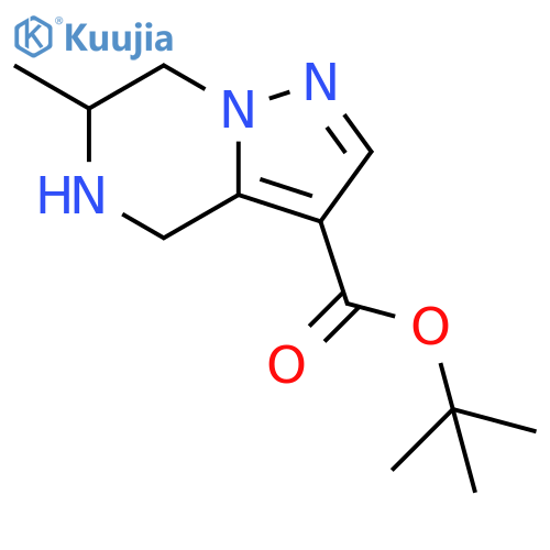 tert-butyl 6-methyl-4H,5H,6H,7H-pyrazolo1,5-apyrazine-3-carboxylate structure
