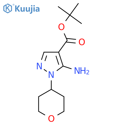 tert-butyl 5-amino-1-(oxan-4-yl)-1H-pyrazole-4-carboxylate structure