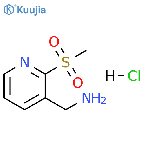 1-(2-methanesulfonylpyridin-3-yl)methanamine hydrochloride structure