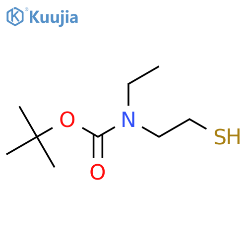 tert-butyl N-ethyl-N-(2-sulfanylethyl)carbamate structure