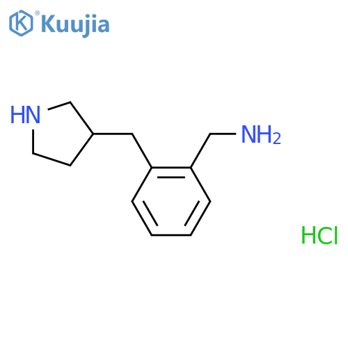 1-{2-(pyrrolidin-3-yl)methylphenyl}methanamine dihydrochloride structure