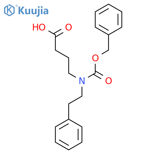 4-{(benzyloxy)carbonyl(2-phenylethyl)amino}butanoic acid structure