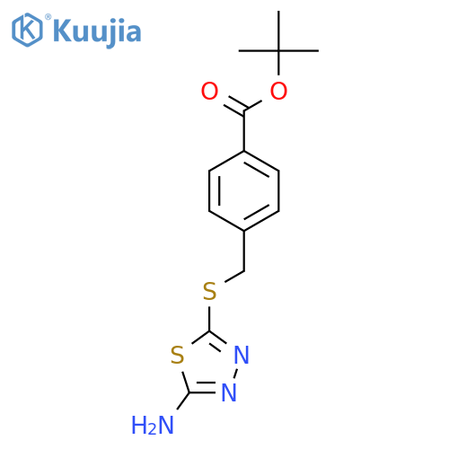 tert-butyl 4-{(5-amino-1,3,4-thiadiazol-2-yl)sulfanylmethyl}benzoate structure