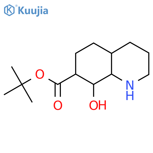 Tert-butyl 8-hydroxy-decahydroquinoline-7-carboxylate structure