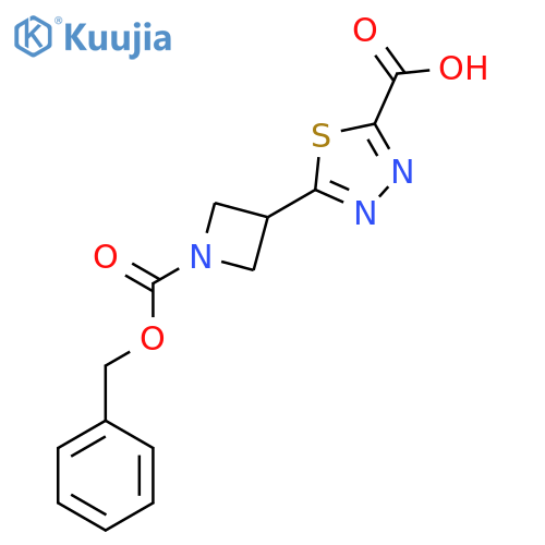 5-{1-(benzyloxy)carbonylazetidin-3-yl}-1,3,4-thiadiazole-2-carboxylic acid structure