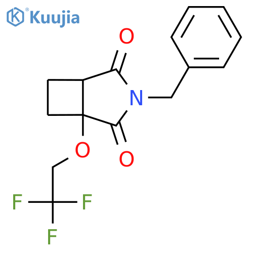 3-benzyl-1-(2,2,2-trifluoroethoxy)-3-azabicyclo3.2.0heptane-2,4-dione structure