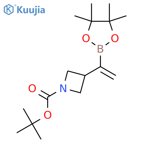 tert-butyl 3-1-(4,4,5,5-tetramethyl-1,3,2-dioxaborolan-2-yl)ethenylazetidine-1-carboxylate structure