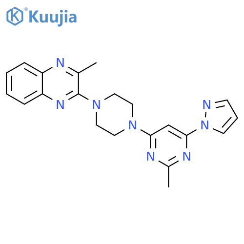 2-methyl-3-{4-[2-methyl-6-(1H-pyrazol-1-yl)pyrimidin-4-yl]piperazin-1-yl}quinoxaline structure
