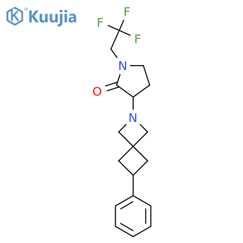 3-{6-Phenyl-2-azaspiro[3.3]heptan-2-yl}-1-(2,2,2-trifluoroethyl)pyrrolidin-2-one structure
