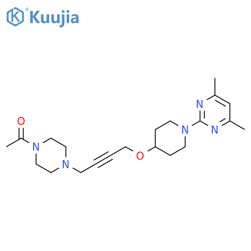 1-[4-(4-{[1-(4,6-dimethylpyrimidin-2-yl)piperidin-4-yl]oxy}but-2-yn-1-yl)piperazin-1-yl]ethan-1-one structure