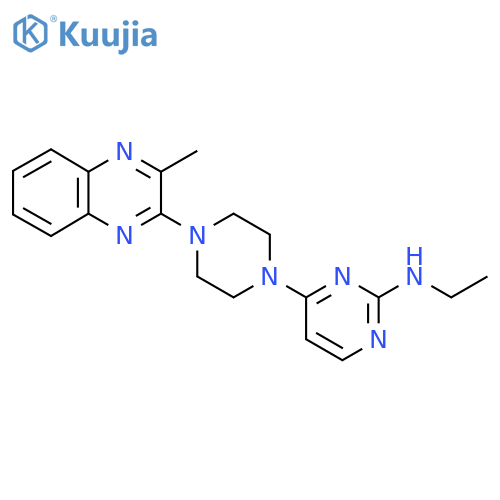 N-ethyl-4-[4-(3-methylquinoxalin-2-yl)piperazin-1-yl]pyrimidin-2-amine structure