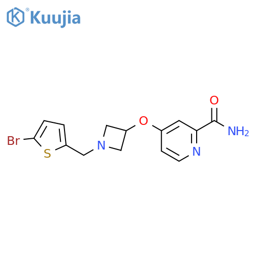 4-({1-[(5-bromothiophen-2-yl)methyl]azetidin-3-yl}oxy)pyridine-2-carboxamide structure