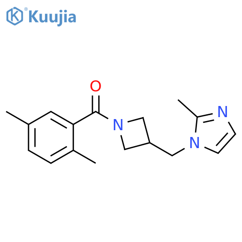 1-{[1-(2,5-dimethylbenzoyl)azetidin-3-yl]methyl}-2-methyl-1H-imidazole structure