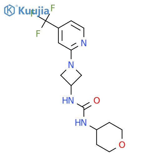 1-(Oxan-4-yl)-3-{1-[4-(trifluoromethyl)pyridin-2-yl]azetidin-3-yl}urea structure
