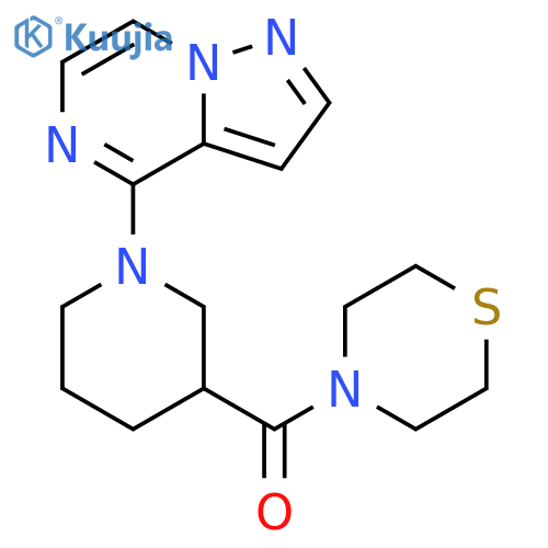 4-(1-{pyrazolo[1,5-a]pyrazin-4-yl}piperidine-3-carbonyl)thiomorpholine structure