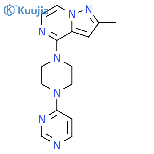 4-(4-{2-methylpyrazolo[1,5-a]pyrazin-4-yl}piperazin-1-yl)pyrimidine structure