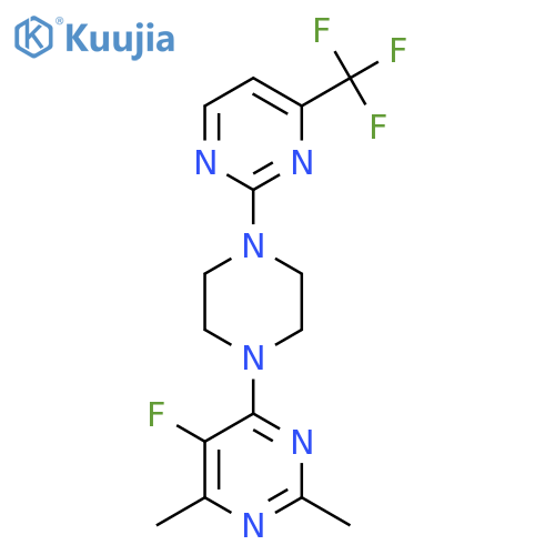 5-Fluoro-2,4-dimethyl-6-{4-[4-(trifluoromethyl)pyrimidin-2-yl]piperazin-1-yl}pyrimidine structure