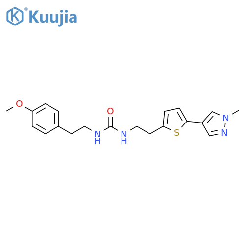 1-[2-(4-methoxyphenyl)ethyl]-3-{2-[5-(1-methyl-1H-pyrazol-4-yl)thiophen-2-yl]ethyl}urea structure