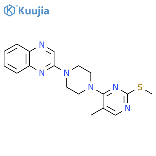 2-{4-[5-Methyl-2-(methylsulfanyl)pyrimidin-4-yl]piperazin-1-yl}quinoxaline structure