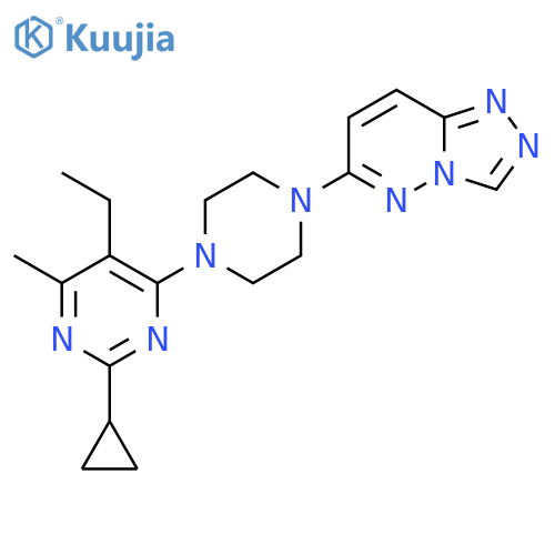 2-Cyclopropyl-5-ethyl-4-methyl-6-(4-{[1,2,4]triazolo[4,3-b]pyridazin-6-yl}piperazin-1-yl)pyrimidine structure