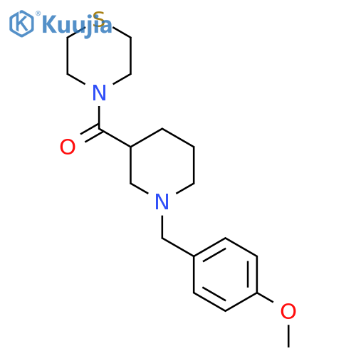 4-{1-[(4-Methoxyphenyl)methyl]piperidine-3-carbonyl}thiomorpholine structure