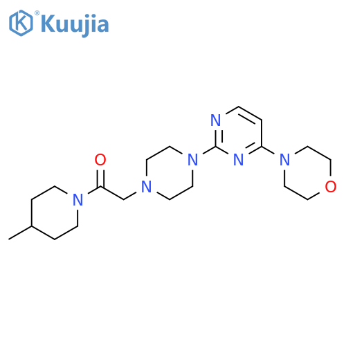 1-(4-methylpiperidin-1-yl)-2-{4-[4-(morpholin-4-yl)pyrimidin-2-yl]piperazin-1-yl}ethan-1-one structure