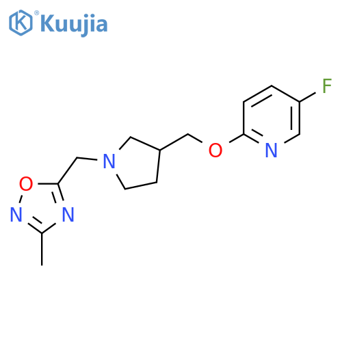 5-Fluoro-2-({1-[(3-methyl-1,2,4-oxadiazol-5-yl)methyl]pyrrolidin-3-yl}methoxy)pyridine structure