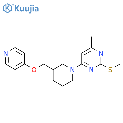 4-Methyl-2-(methylsulfanyl)-6-{3-[(pyridin-4-yloxy)methyl]piperidin-1-yl}pyrimidine structure