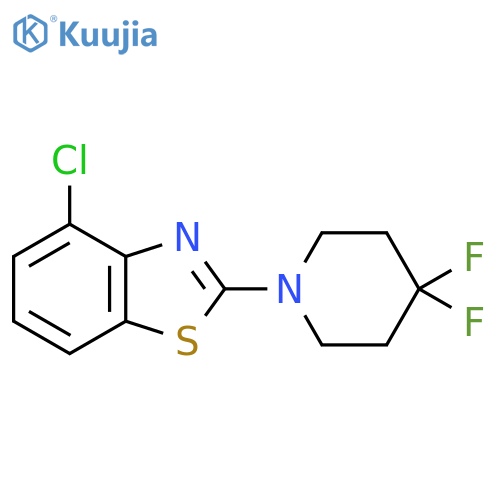 4-Chloro-2-(4,4-difluoropiperidin-1-yl)-1,3-benzothiazole structure