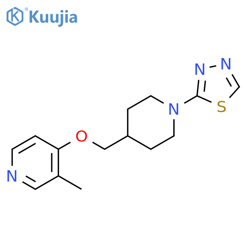 3-methyl-4-{[1-(1,3,4-thiadiazol-2-yl)piperidin-4-yl]methoxy}pyridine structure