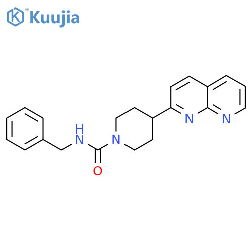 N-benzyl-4-(1,8-naphthyridin-2-yl)piperidine-1-carboxamide structure