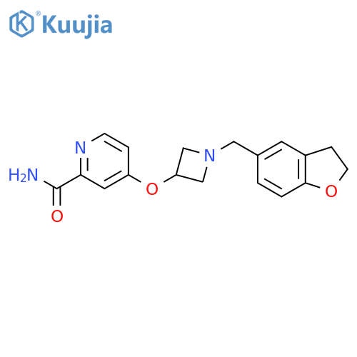4-({1-[(2,3-Dihydro-1-benzofuran-5-yl)methyl]azetidin-3-yl}oxy)pyridine-2-carboxamide structure