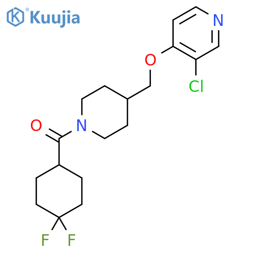 3-Chloro-4-{[1-(4,4-difluorocyclohexanecarbonyl)piperidin-4-yl]methoxy}pyridine structure