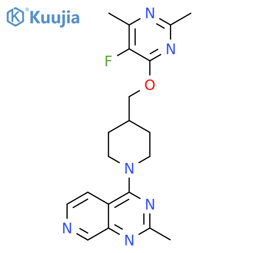5-fluoro-2,4-dimethyl-6-[(1-{2-methylpyrido[3,4-d]pyrimidin-4-yl}piperidin-4-yl)methoxy]pyrimidine structure