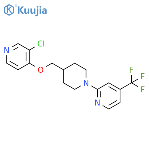 2-(4-{[(3-chloropyridin-4-yl)oxy]methyl}piperidin-1-yl)-4-(trifluoromethyl)pyridine structure