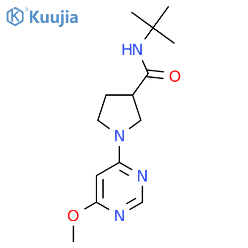 N-tert-butyl-1-(6-methoxypyrimidin-4-yl)pyrrolidine-3-carboxamide structure