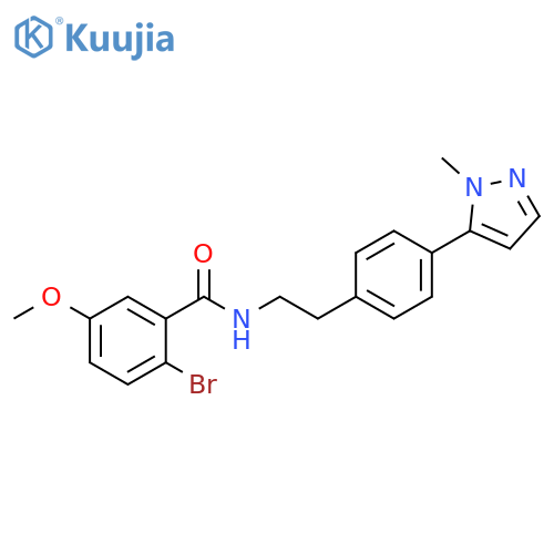 2-bromo-5-methoxy-N-{2-[4-(1-methyl-1H-pyrazol-5-yl)phenyl]ethyl}benzamide structure