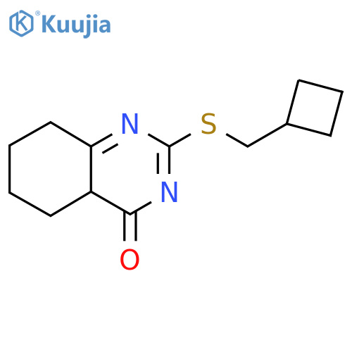 2-[(Cyclobutylmethyl)sulfanyl]-3,4,5,6,7,8-hexahydroquinazolin-4-one structure