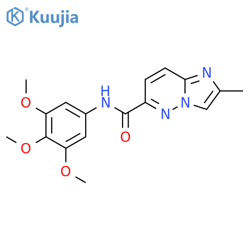2-methyl-N-(3,4,5-trimethoxyphenyl)imidazo[1,2-b]pyridazine-6-carboxamide structure
