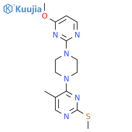 4-[4-(4-Methoxypyrimidin-2-yl)piperazin-1-yl]-5-methyl-2-(methylsulfanyl)pyrimidine structure