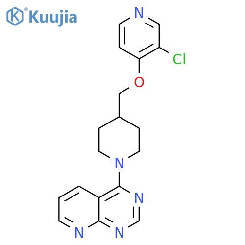 3-chloro-4-[(1-{pyrido[2,3-d]pyrimidin-4-yl}piperidin-4-yl)methoxy]pyridine structure