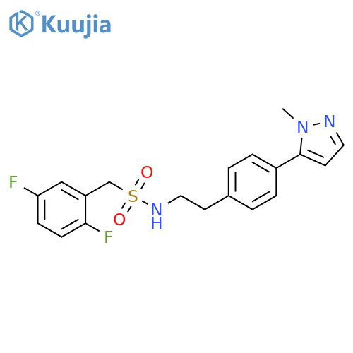 1-(2,5-difluorophenyl)-N-{2-[4-(1-methyl-1H-pyrazol-5-yl)phenyl]ethyl}methanesulfonamide structure
