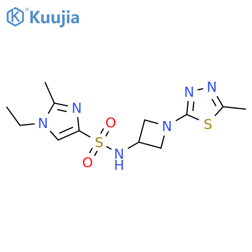 1-ethyl-2-methyl-N-[1-(5-methyl-1,3,4-thiadiazol-2-yl)azetidin-3-yl]-1H-imidazole-4-sulfonamide structure