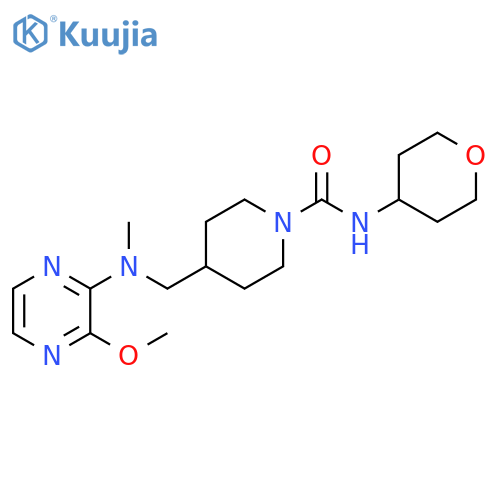 4-{[(3-methoxypyrazin-2-yl)(methyl)amino]methyl}-N-(oxan-4-yl)piperidine-1-carboxamide structure