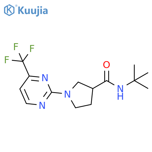 N-tert-butyl-1-[4-(trifluoromethyl)pyrimidin-2-yl]pyrrolidine-3-carboxamide structure