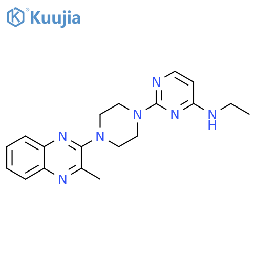 N-ethyl-2-[4-(3-methylquinoxalin-2-yl)piperazin-1-yl]pyrimidin-4-amine structure