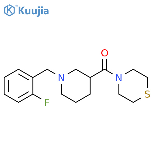 4-{1-[(2-fluorophenyl)methyl]piperidine-3-carbonyl}thiomorpholine structure