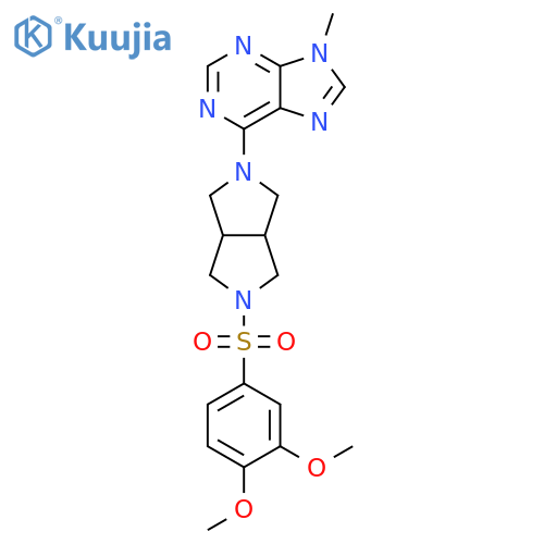 6-[5-(3,4-dimethoxybenzenesulfonyl)-octahydropyrrolo[3,4-c]pyrrol-2-yl]-9-methyl-9H-purine structure