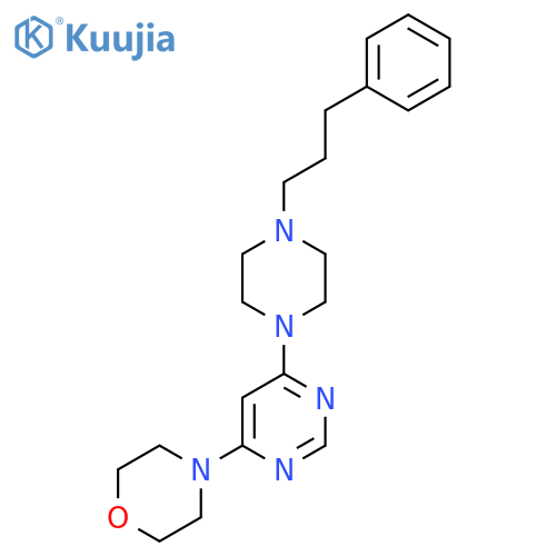4-{6-[4-(3-Phenylpropyl)piperazin-1-yl]pyrimidin-4-yl}morpholine structure
